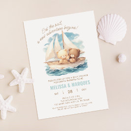 Stel een Sail Nieuw Avontuur Schattige Baby shower Kaart