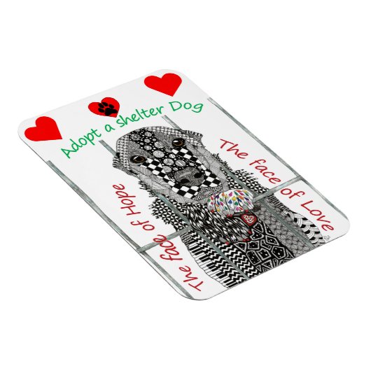 Stel een schelpdoekje van 3 x 4 inch in magneet (Rechterzijde)