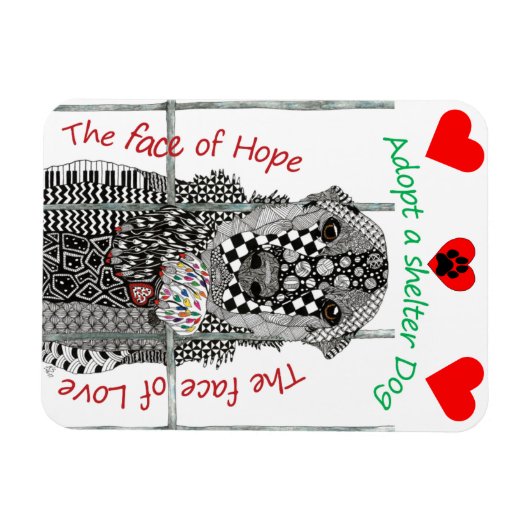 Stel een schelpdoekje van 3 x 4 inch in magneet (Horizontaal)