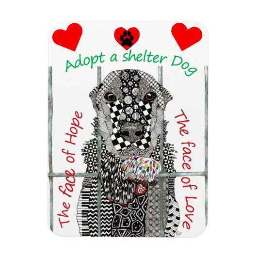 Stel een schelpdoekje van 3 x 4 inch in magneet (Verticaal)