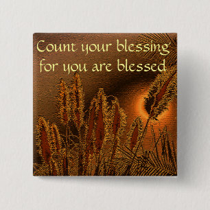 Stel gevoelens # 10-Golden_ bloot Vierkante Button 5,1 Cm