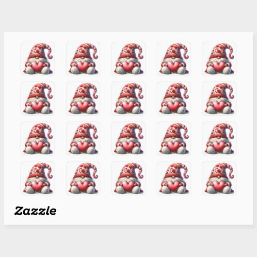 Stel Gnome Liefde Stickers (Vel)