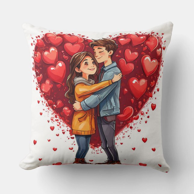 ❤️ Stel Hart Valentijn Thuis Knus Liefde Kussen (Voorkant)