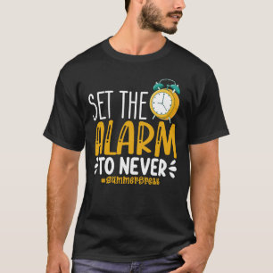 Stel het alarm in op nooit grappige laatste school t-shirt