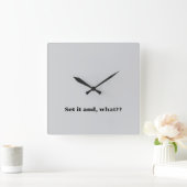 Stel het in, en wat? vierkante klok (Huis)