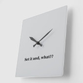 Stel het in, en wat? vierkante klok (Hoek)