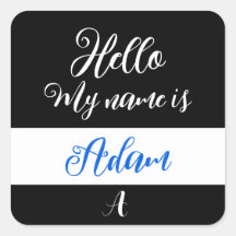 Stel Hi "Hallo mijn naam is" sticker in