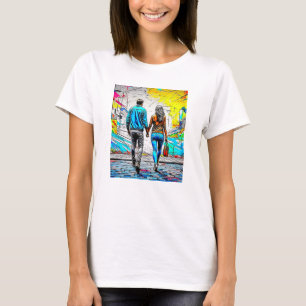 Stel Houden Handen Urbane Straatkunst T-shirt