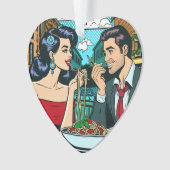 Stel in liefde | Pop Art Ornament (voorkant)