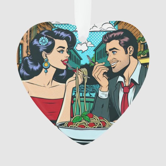 Stel in liefde | Pop Art Ornament (voorkant)