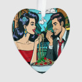 Stel in liefde | Pop Art Ornament (voorkant)