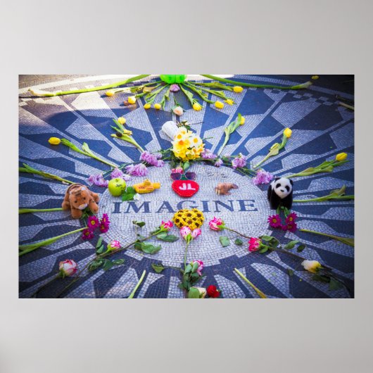 Stel je aardbeienvelden NYC voor Poster (Voorkant)