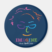 Stel je Bernie Sanders 2016 voor - penseelstreken Magneet (Voorkant)