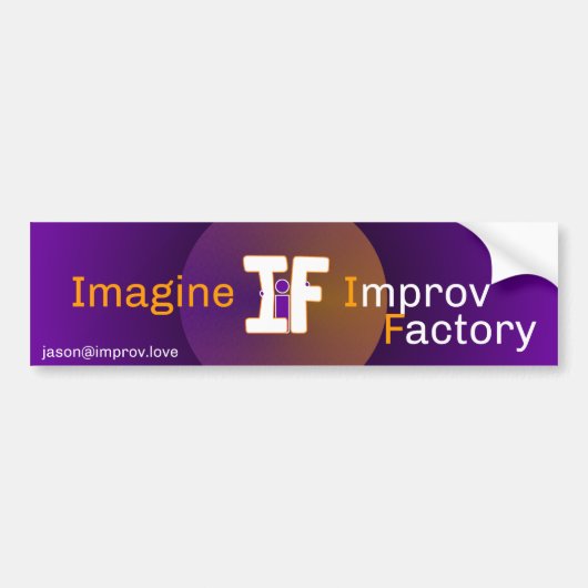 Stel je de Bumpersticker van Improv 2016 voor (Voorkant)