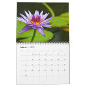 Stel je de kalender voor de waterlilies voor (Feb 2027)