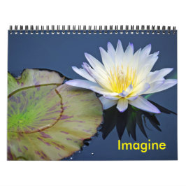Stel je de kalender voor de waterlilies voor