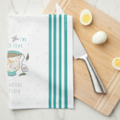 Stel je de mogelijkheden voor dat Tea Puns geperso Theedoek (Quarter Fold)