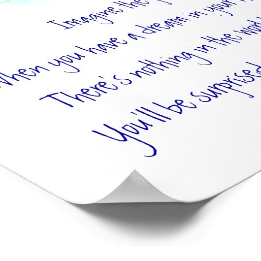 "Stel je de mogelijkheden voor" Poster (Hoek)