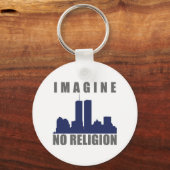 Stel je de sillouette van Twin Towers voor Sleutelhanger (Voorkant)