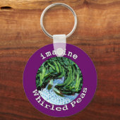 Stel je de Sleutelhanger van gedraaide erwten voor (Voorkant)