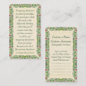 Stel je de toekomst voor: een soort nostalgische u visitekaartje (Voorkant / Achterkant)