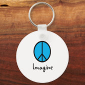 Stel je een BLUE-vredessymbool voor Sleutelhanger (Voorkant)