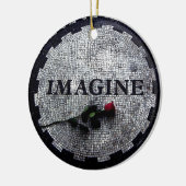 Stel je een monument voor met Red Rose Keramisch Ornament (Links)