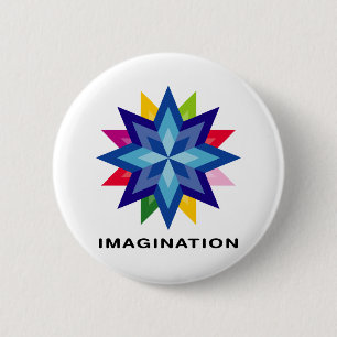 Stel je een ster voor ronde button 5,7 cm