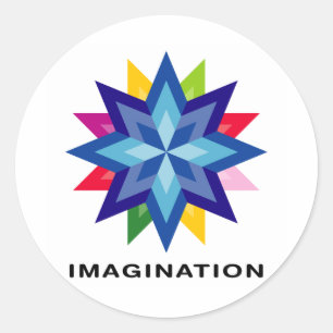 Stel je een ster voor ronde sticker