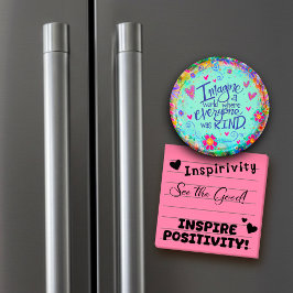 Stel je een vriendelijke wereld inspiratie bloeme magneet