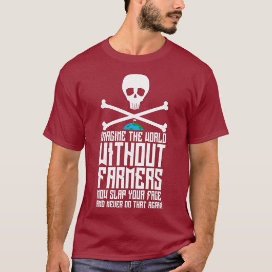 Stel je een wereld voor zonder boeren t-shirt (Voorkant)