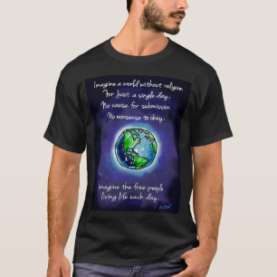Stel je een wereld zonder religie voor - t-shirt