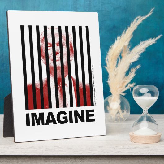 Stel je eens voor dat Trump achter Bars zit Fotoplaat (Zijkant)