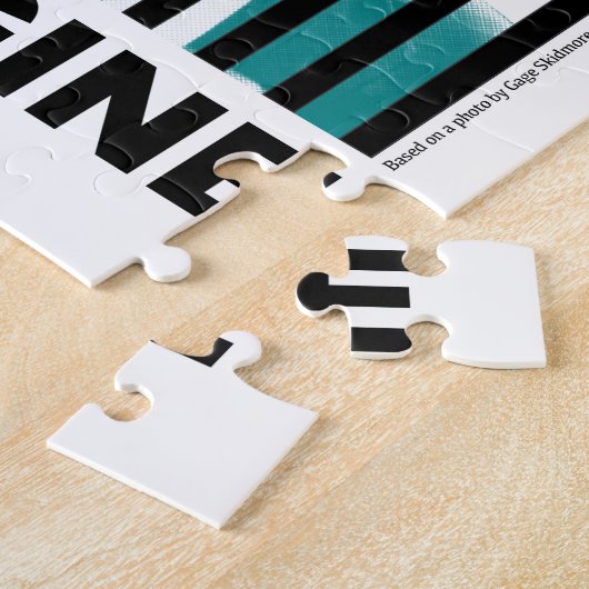 Stel je eens voor dat Trump achter Bars zit Legpuzzel (Zijkant)