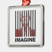 Stel je eens voor dat Trump achter Bars zit Metalen Ornament (Links)