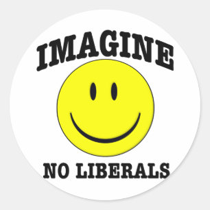 Stel je geen liberalen voor ronde sticker