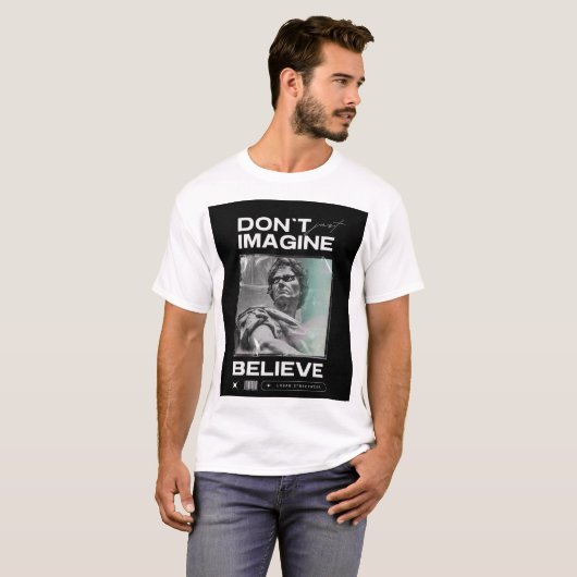 Stel je geen Mannen basic T-shirt voor (Voorkant volledig)
