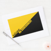 Stel je geen regering voor rechthoekige sticker (Envelop)