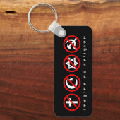 Stel je geen religie voor anti-communistische meta sleutelhanger (Voorkant)