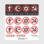 Stel je geen religie voor Anti-communistische Stic Sticker (Vel)