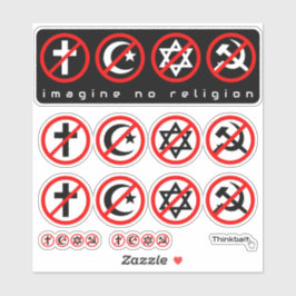 Stel je geen religie voor Anti-communistische Stic Sticker