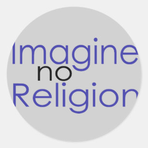 Stel je geen religie voor ronde sticker
