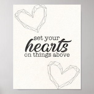 Stel je hart op bovenstaande dingen - Verse - Poster