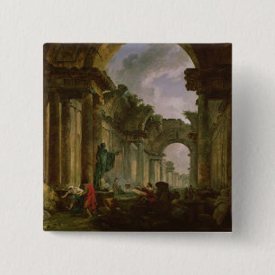 Stel je het Uitzicht voor van de Grote Galerij van Vierkante Button 5,1 Cm
