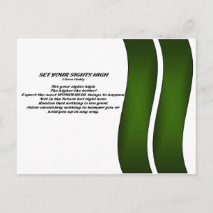 Stel je hooglichten in briefkaart