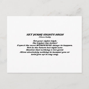 Stel je hooglichten in briefkaart