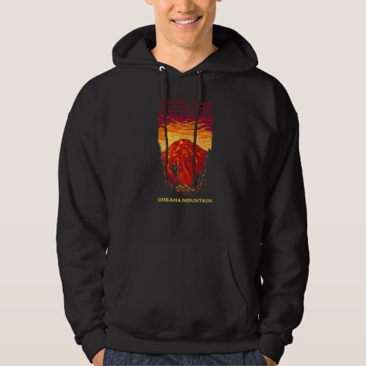 Stel je hoogte op Cheaha Mountain Hiking Alabam aa Hoodie (Voorkant)