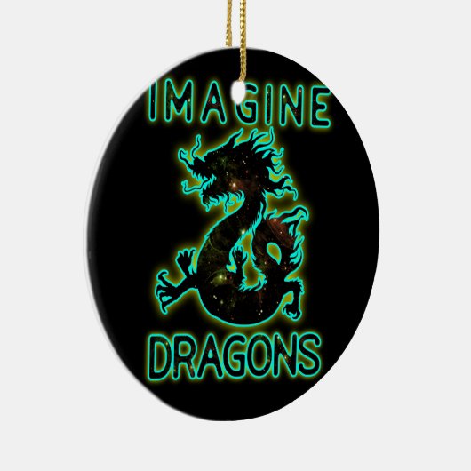 Stel je magische en mythische fantasy draken encha keramisch ornament (Rechts)