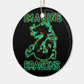 Stel je magische en mythische fantasy draken encha keramisch ornament (Links)