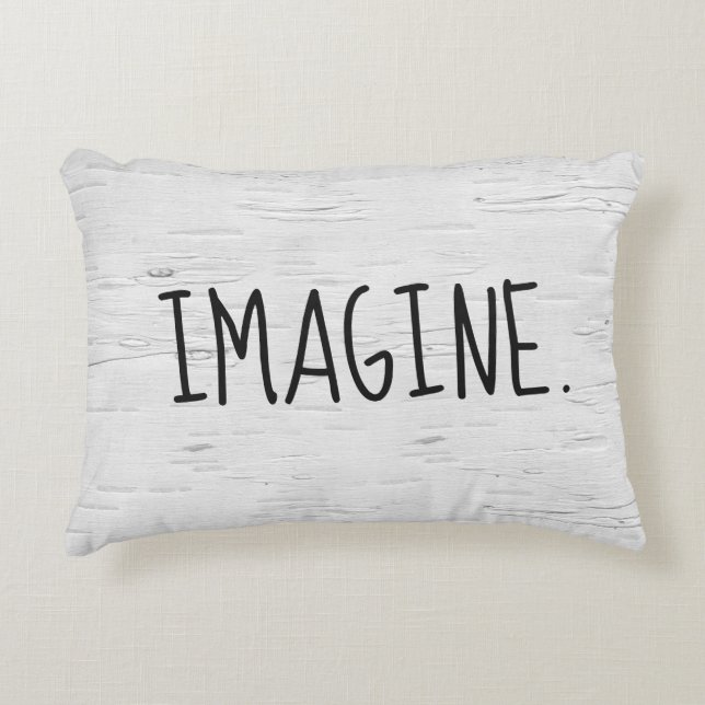 Stel je tekst voor op berkenboom accent kussen (Voorkant)